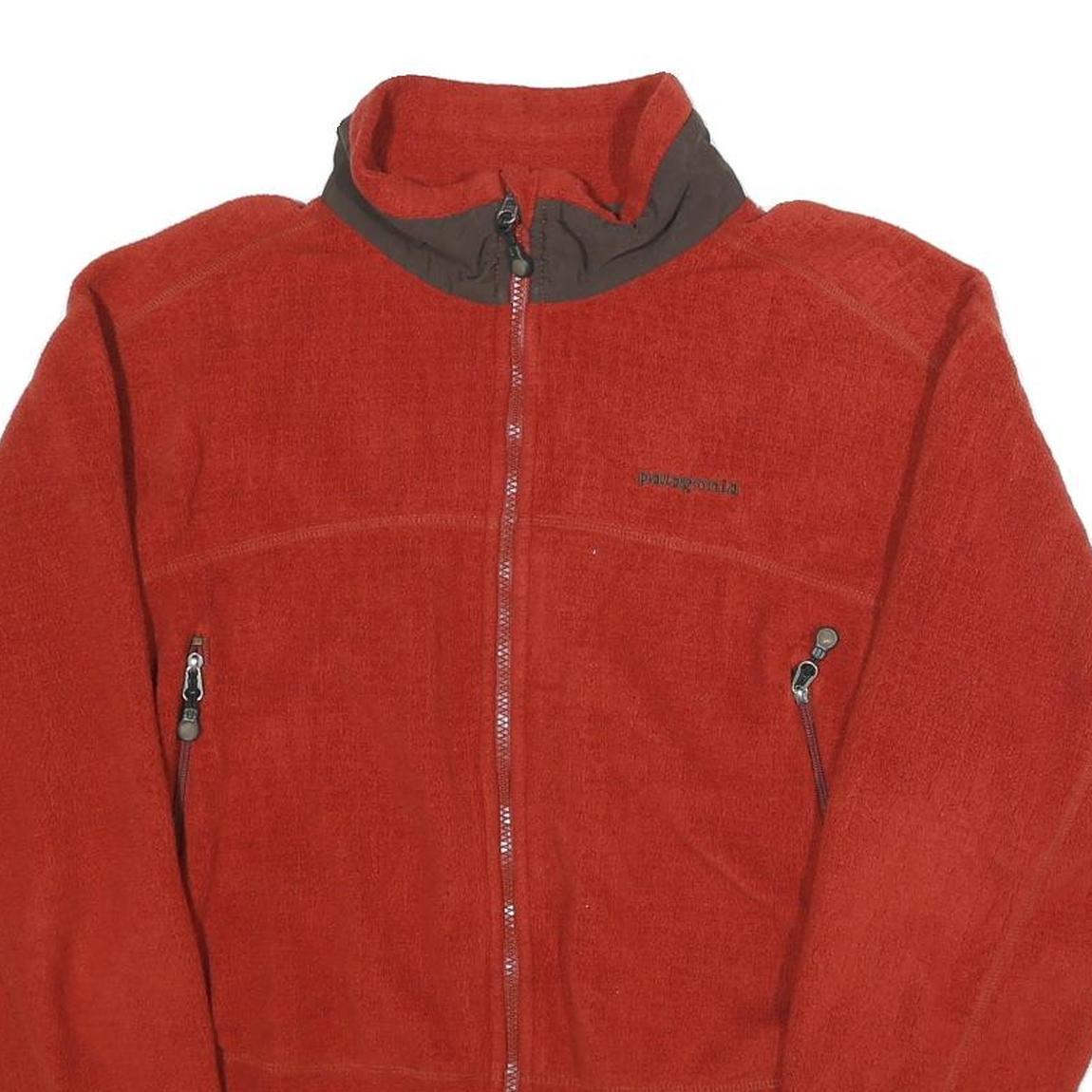 PATAGONIA Mens Red Outdoor Zip Jacket L Polyester Comfortable Warm