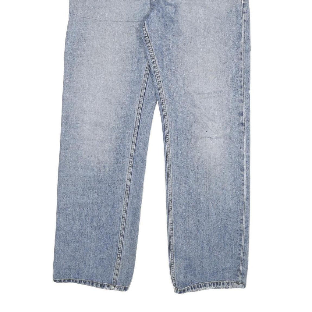 CARHARTT Mens Regular Fit Light Blue Denim Jeans W33 L29 Button Closure