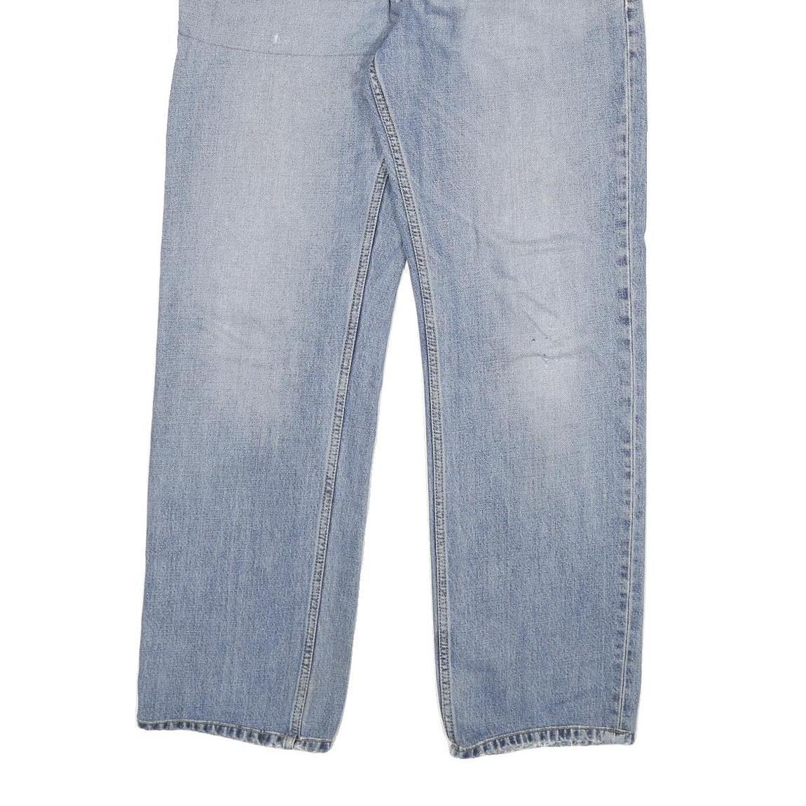 CARHARTT Mens Regular Fit Light Blue Denim Jeans W33 L29 Button Closure