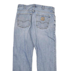 CARHARTT Mens Regular Fit Light Blue Denim Jeans W33 L29 Button Closure