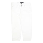 CALVIN KLEIN JEANS Womens Slim White Denim W34 L26 Zip Slim Fit Skinny Jeans