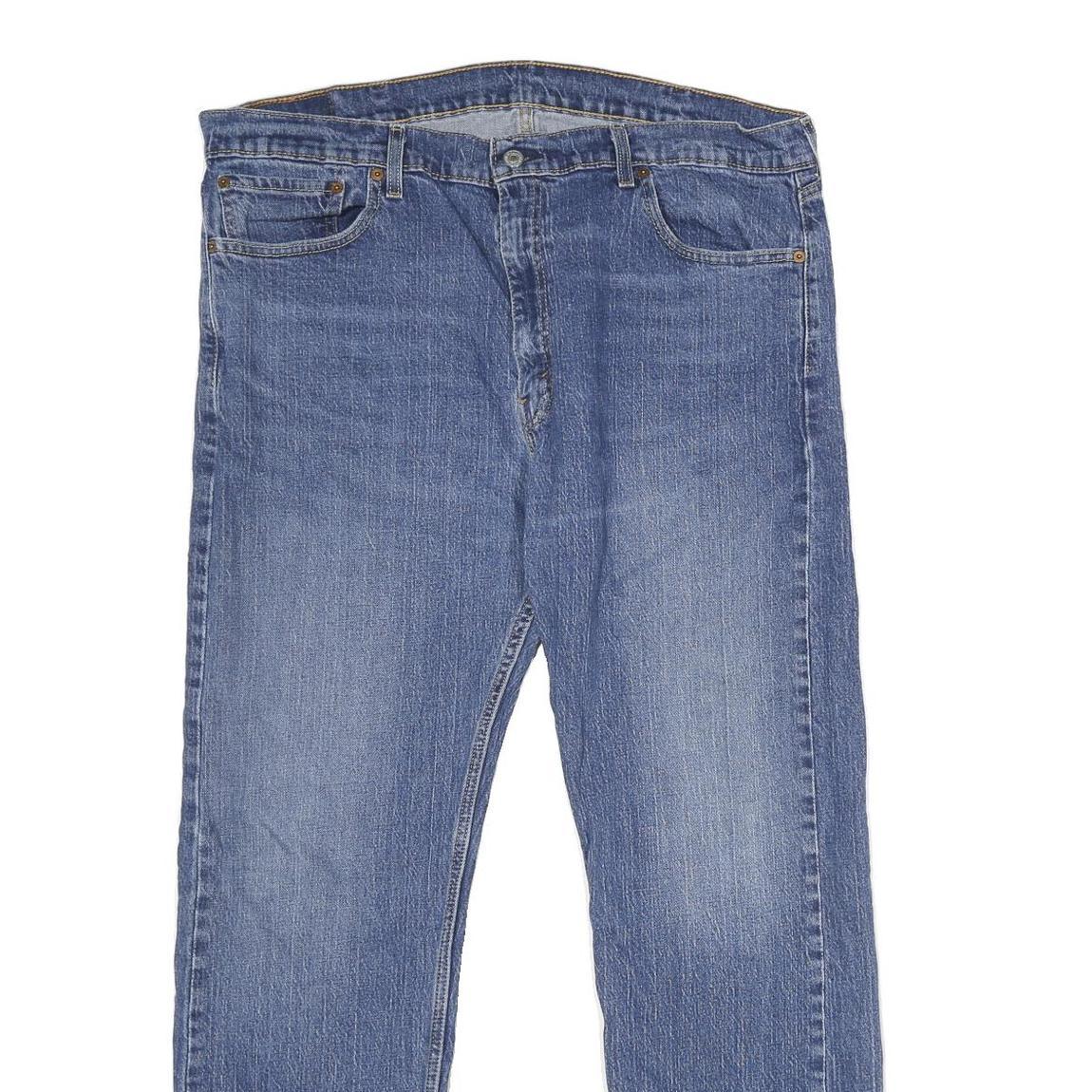 LEVI'S 505 Mens Jeans Blue Regular Straight Denim Medium W40 L30 Classic Fit Zip