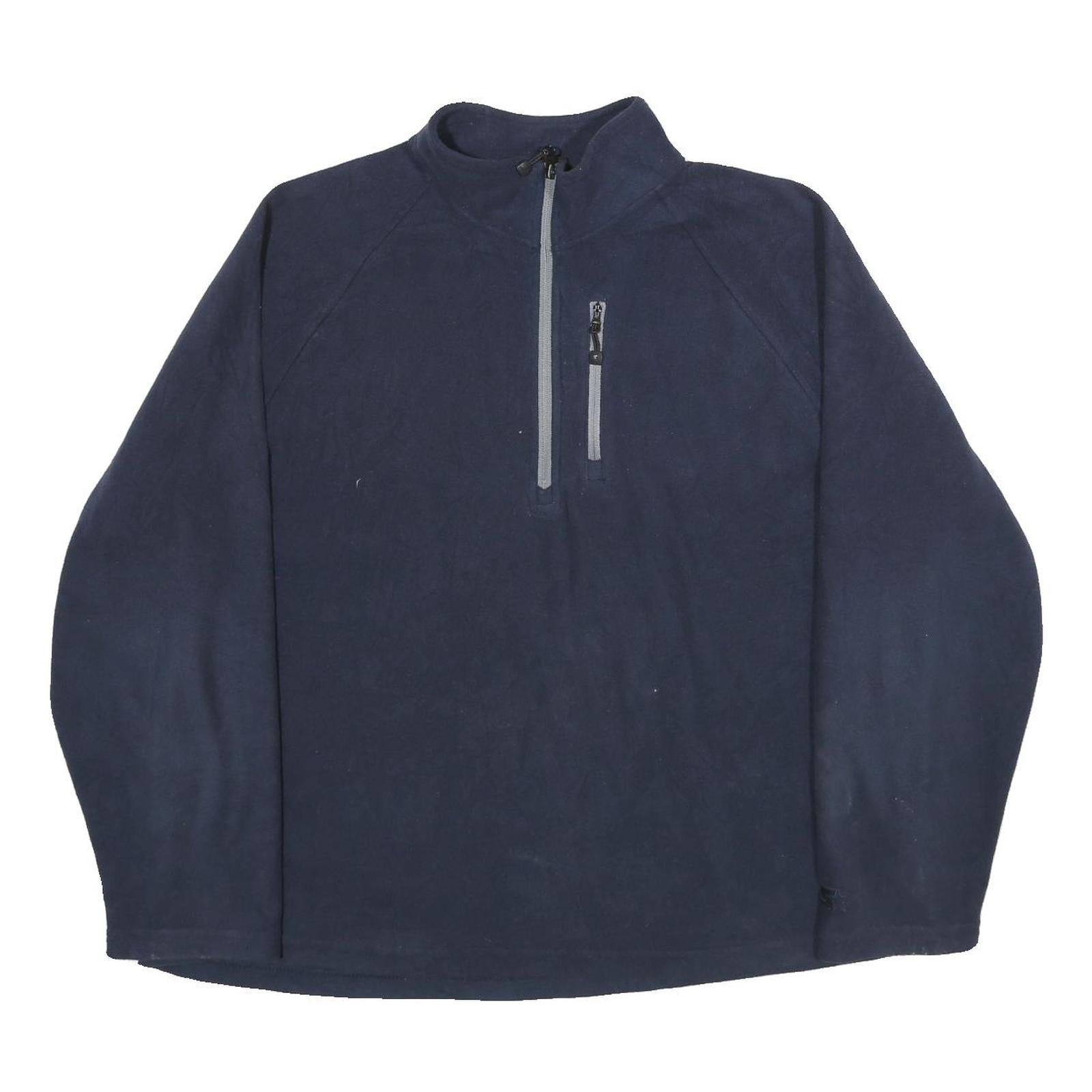STARTER Mens Navy Blue Plain Jumper Crew Neck Basic Knit XL Pullover Casual