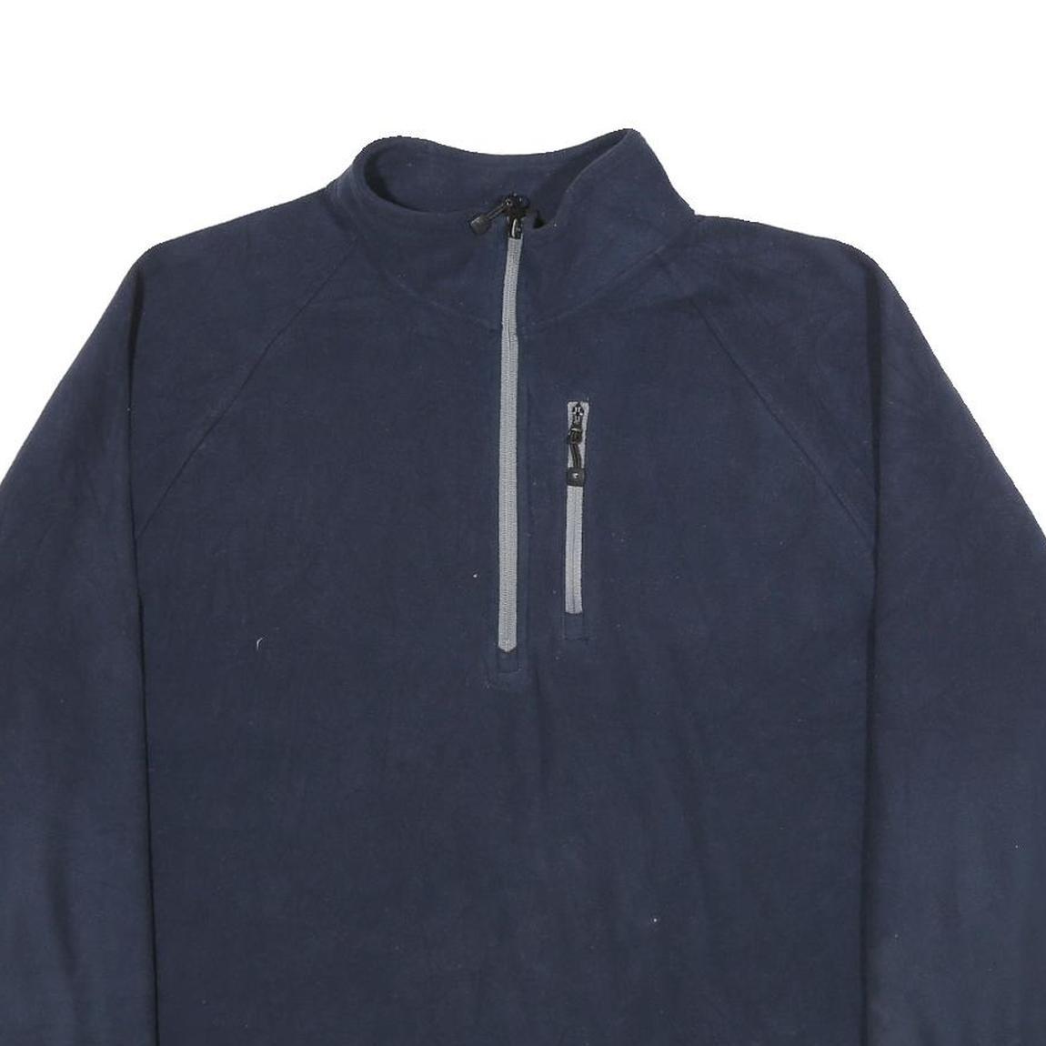 STARTER Mens Navy Blue Plain Jumper Crew Neck Basic Knit XL Pullover Casual
