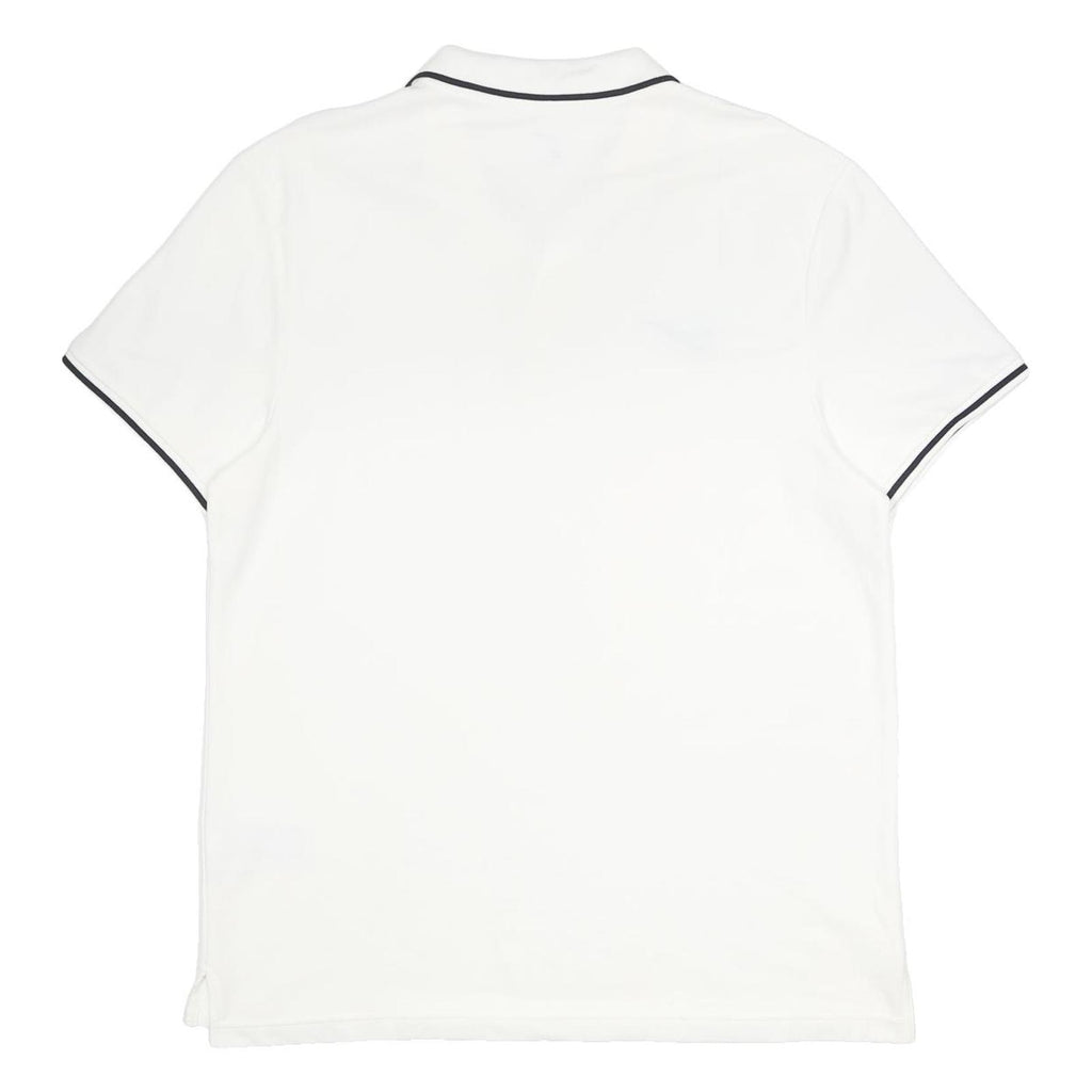 NIKE Mens White Black Trim Cotton Polo Shirt XL Classic Fit Sportswear
