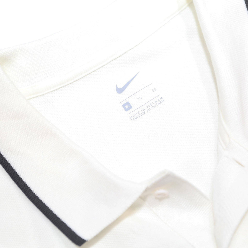 NIKE Mens White Black Trim Cotton Polo Shirt XL Classic Fit Sportswear