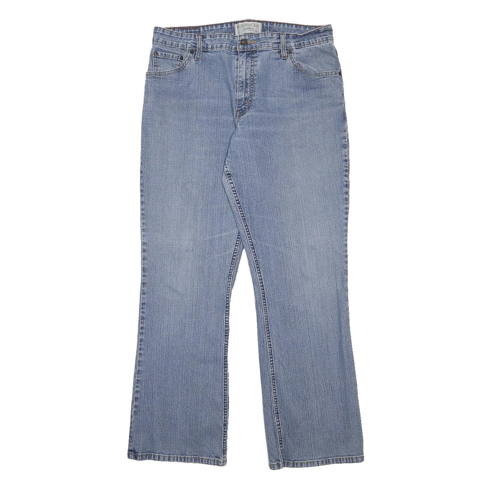 LEVI'S Signature Womens Blue Relaxed Straight Denim Cotton Blend Medium W32 L31