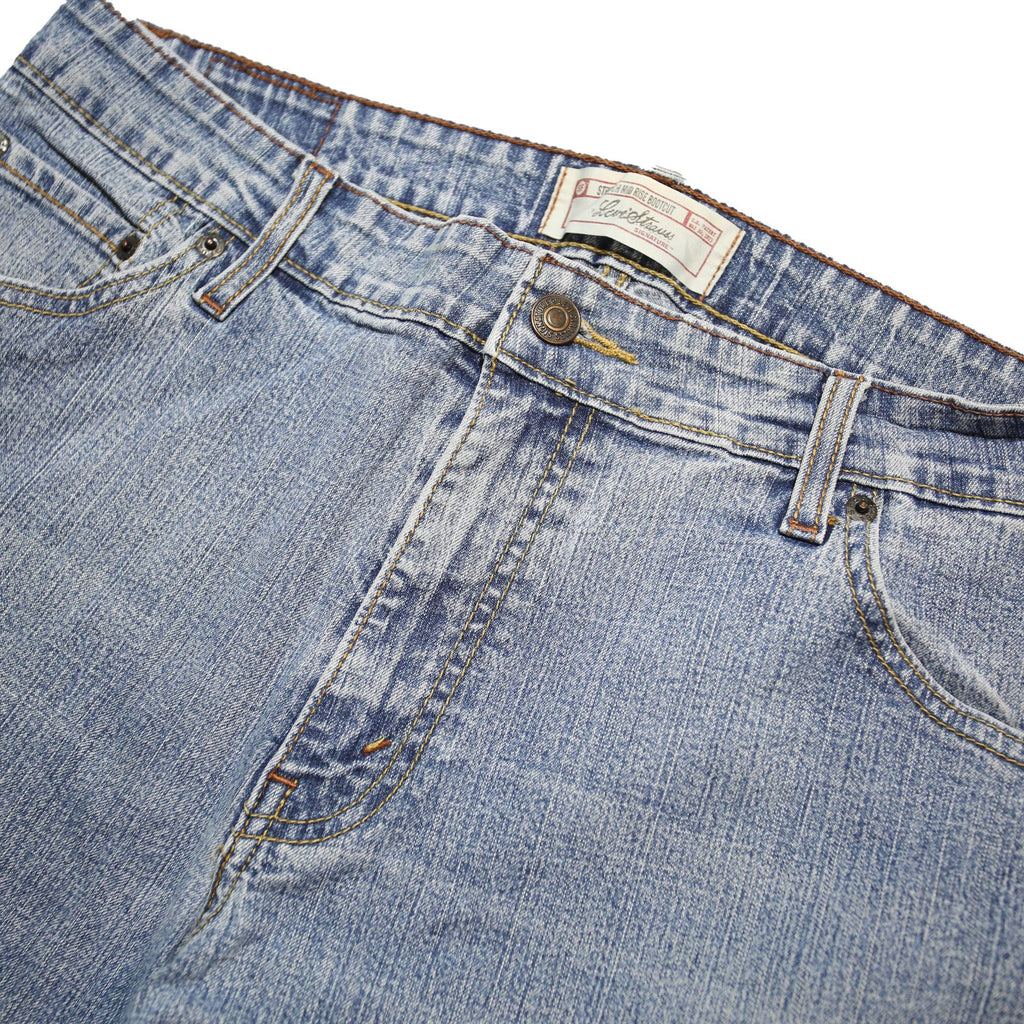 LEVI'S Signature Womens Blue Relaxed Straight Denim Cotton Blend Medium W32 L31