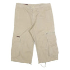 MARLBORO Mens Shorts Beige Cargo M W31 Utility Pockets Cotton Blend