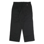 DICKIES Mens Polyester Blend Black Regular Straight Trousers W36 L29 Workwear