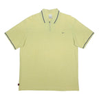 NIKE Mens Yellow Polo Shirt XL Cotton Blend Short Sleeve Zip Collar
