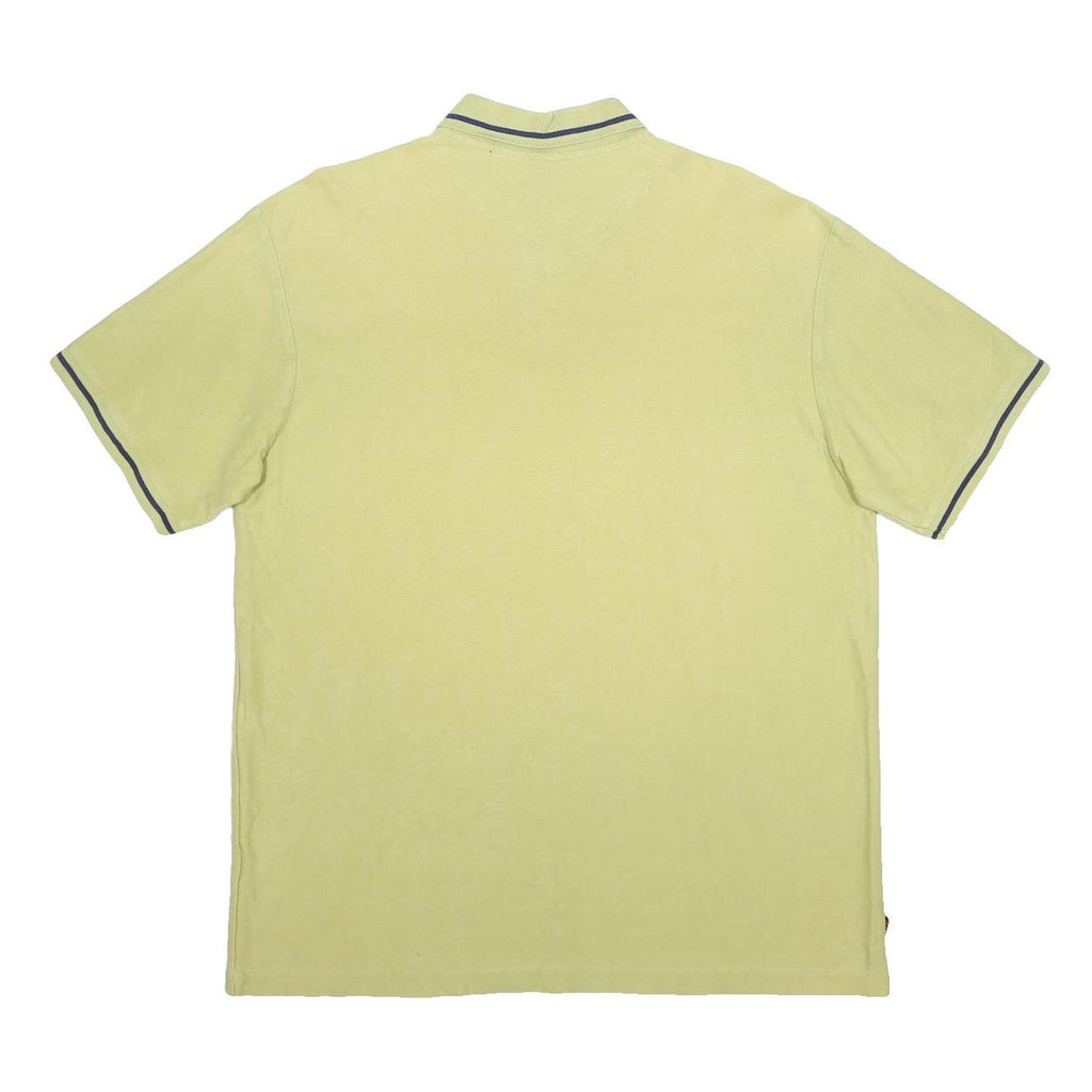 NIKE Mens Yellow Polo Shirt XL Cotton Blend Short Sleeve Zip Collar
