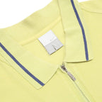 NIKE Mens Yellow Polo Shirt XL Cotton Blend Short Sleeve Zip Collar