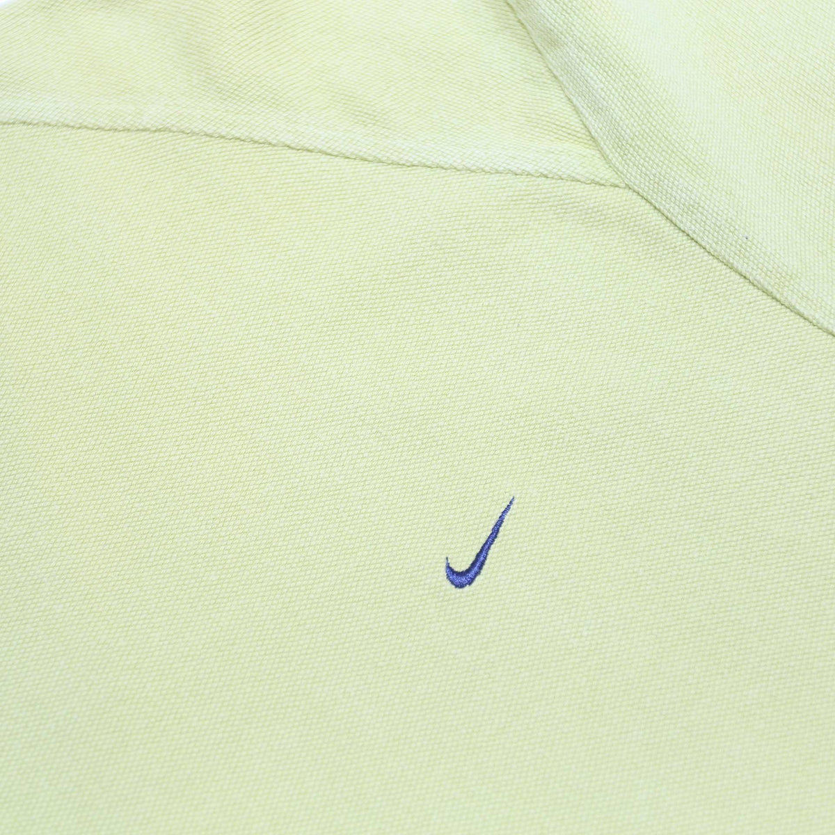 NIKE Mens Yellow Polo Shirt XL Cotton Blend Short Sleeve Zip Collar