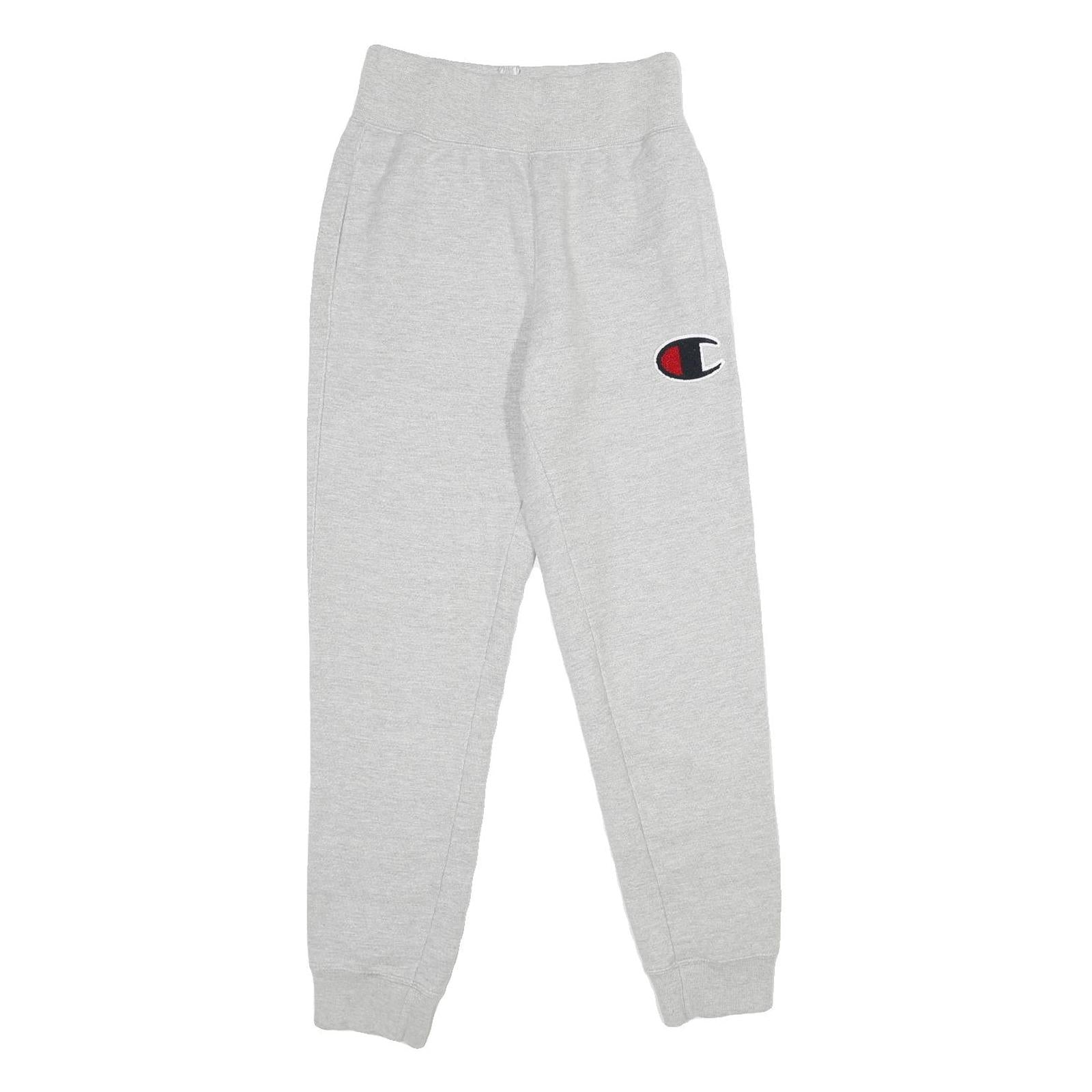 CHAMPION Mens Joggers Grey XS W24 L30 Cotton Blend Classic Tapered Fit