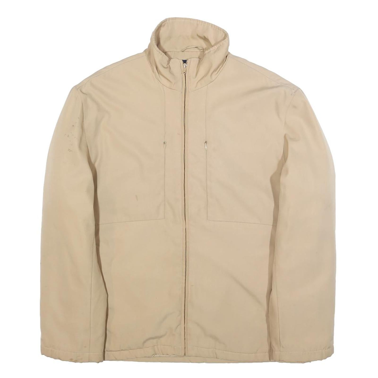 PAUL & SHARK Mens Beige Jacket M Polyester Blend Plain Zip Casual Outerwear
