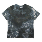 ADIDAS ORIGINALS Mens Black & White Tie Dye Graphic T-Shirt L Short Sleeve Crew