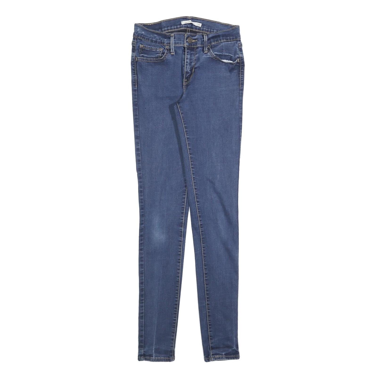 LEVI'S 710 Womens Jeans Blue Slim Skinny Denim W28 L32 Stretch Cotton Blend