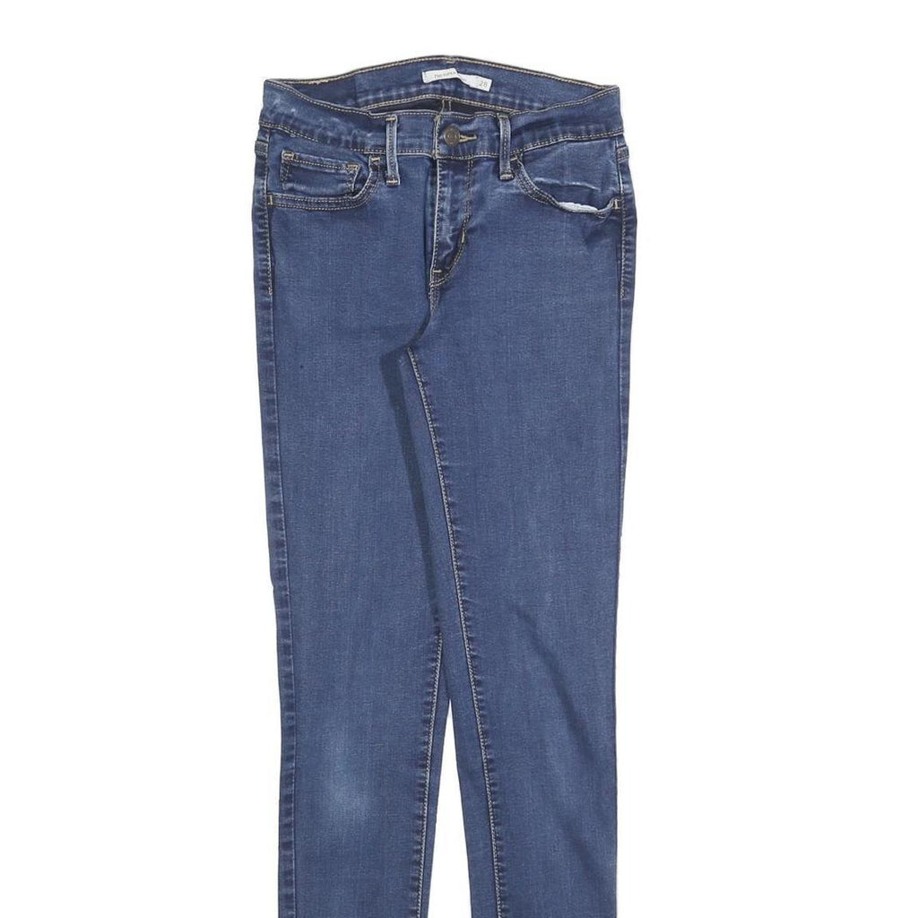 LEVI'S 710 Womens Jeans Blue Slim Skinny Denim W28 L32 Stretch Cotton Blend