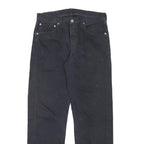 LEVI'S 501 Mens Jeans Black Regular Straight Denim W30 L28 Classic Button Fly