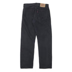 LEVI'S 501 Mens Jeans Black Regular Straight Denim W30 L28 Classic Button Fly