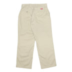 DICKIES Womens Regular Fit Beige Cotton Blend Trousers W28 L28 Casual Work Wear