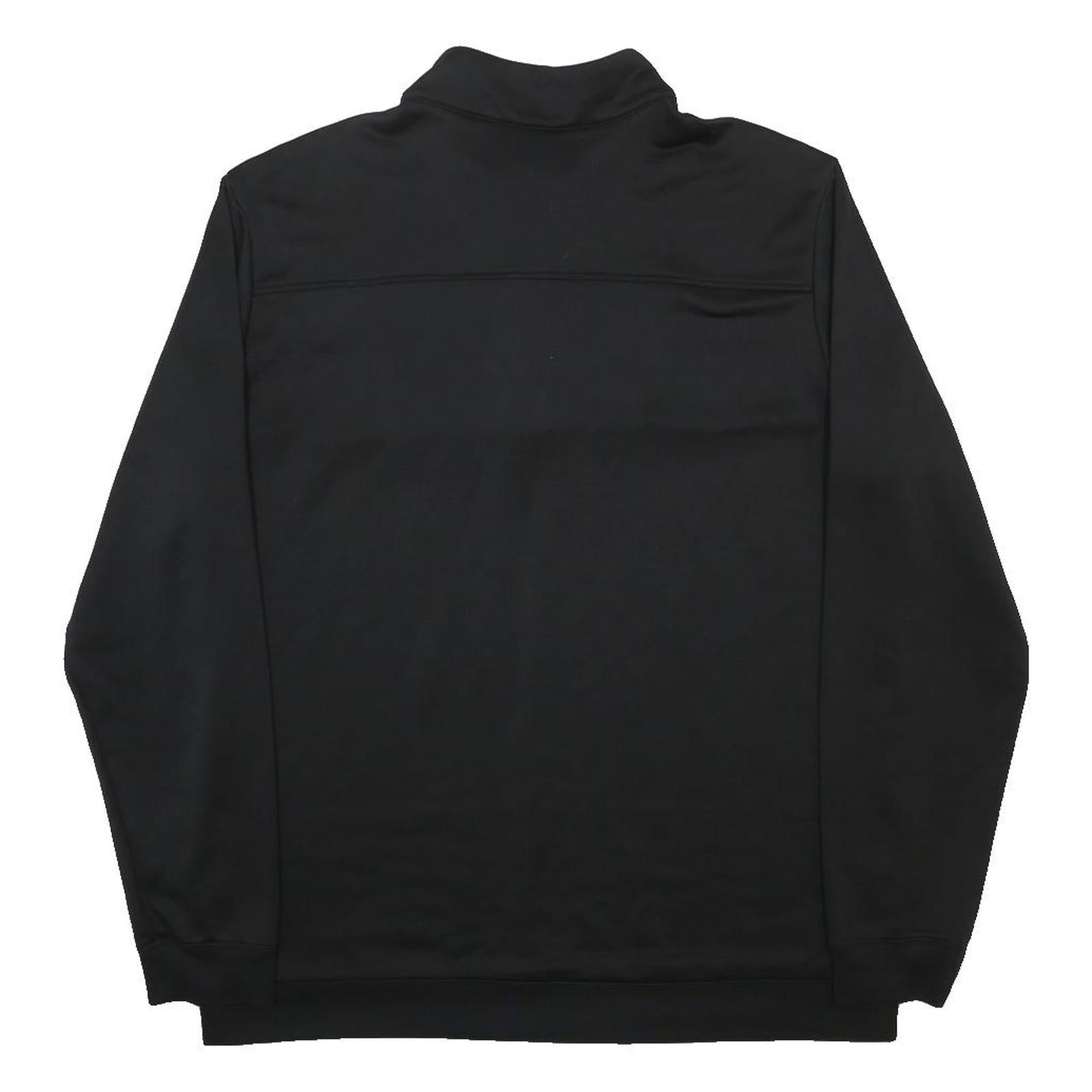 ADIDAS Mens Black 1/4 Zip XL Sweatshirt Polyester Athletic Top