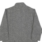 Womens Black & White Geometric Pattern Button Jacket L Woven Double Breasted