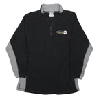 NFL Mens Black & Grey Pittsburgh Steelers Zip Up Fleece Jacket L Polyester