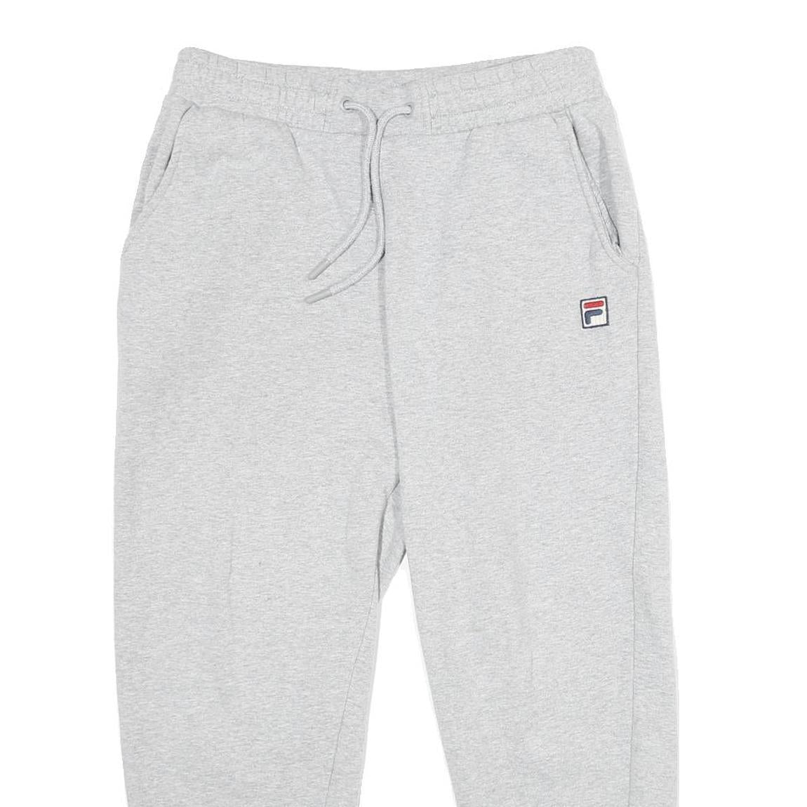FILA Mens Joggers Grey Slim Tapered S W28 L26 Cotton Blend Casual Lounge Wear