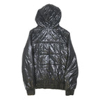 ADIDAS Womens Black Jacket UK 10 Polyester Blend Hooded Zip-Up Sportswear