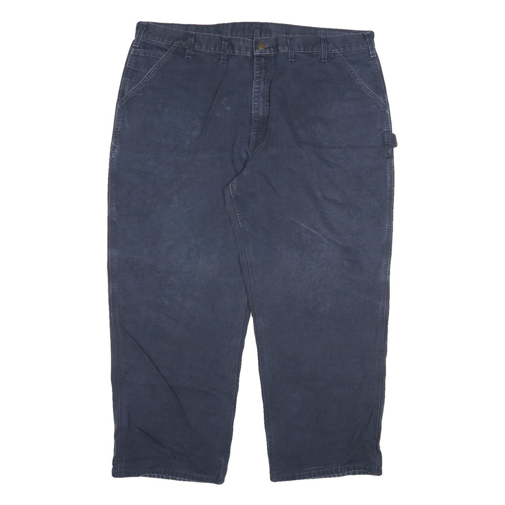 CARHARTT Mens Jeans Navy Blue Regular Straight Denim Medium W46 L30 Workwear