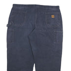 CARHARTT Mens Jeans Navy Blue Regular Straight Denim Medium W46 L30 Workwear