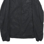 KAPPA Mens Black Nylon Jacket S Plain Zip Casual Lightweight Sportswear