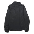 KAPPA Mens Black Nylon Jacket S Plain Zip Casual Lightweight Sportswear