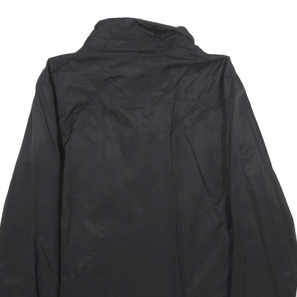 KAPPA Mens Black Nylon Jacket S Plain Zip Casual Lightweight Sportswear