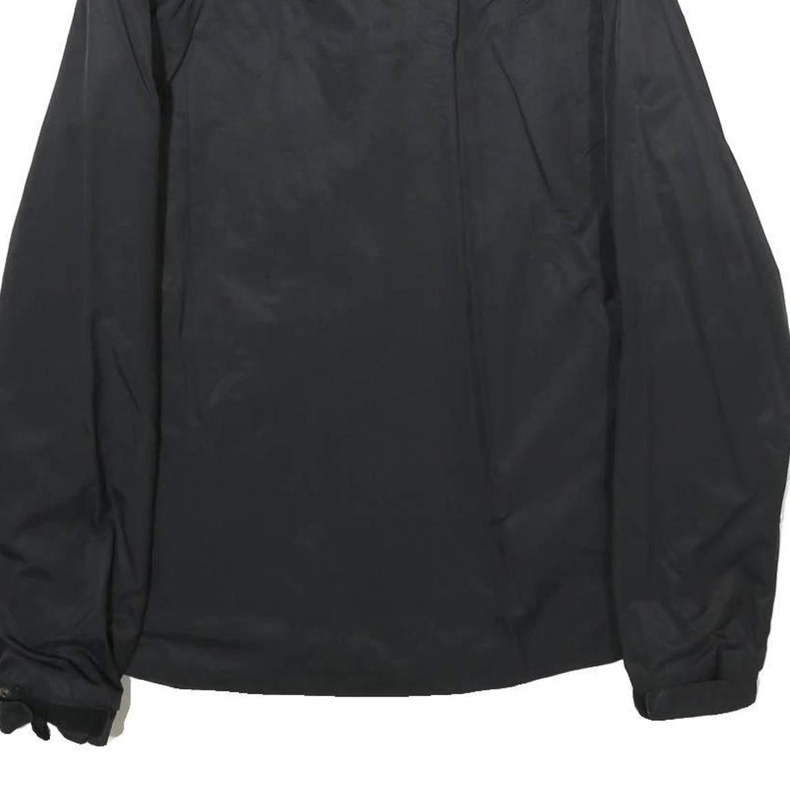KAPPA Mens Black Nylon Jacket S Plain Zip Casual Lightweight Sportswear