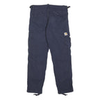 CARHARTT WIP Mens Cotton Blue Regular Cargo Trousers W30 L30 Casual Workwear