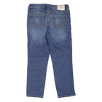 TRUE RELIGION Halle Mid Rise Crop Womens Jeans Blue Slim Tapered W30 L24