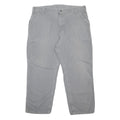 CARHARTT Mens Cotton Blend Relaxed Grey Workwear Trousers W40 L29 Durable Zip