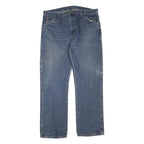 DICKIES Mens Blue Regular Fit Straight Denim Jeans W38 L32 Classic Zip Closure