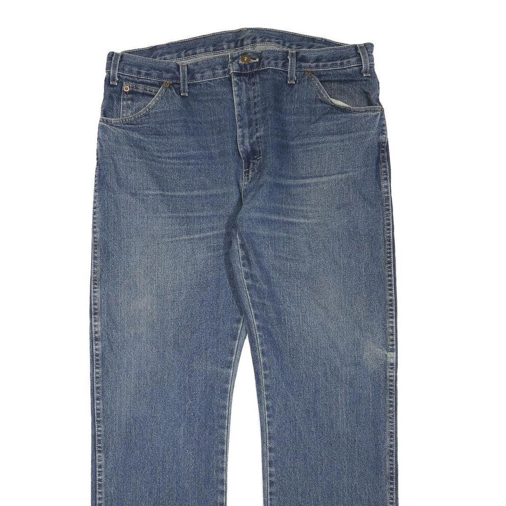 DICKIES Mens Blue Regular Fit Straight Denim Jeans W38 L32 Classic Zip Closure