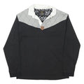 GUINNESS Womens Black & Grey Long Sleeve Plain M Cotton Blend Polo Shirt