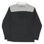 GUINNESS Womens Black & Grey Long Sleeve Plain M Cotton Blend Polo Shirt