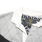 GUINNESS Womens Black & Grey Long Sleeve Plain M Cotton Blend Polo Shirt