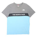 THE NORTH FACE Mens Grey & Blue Logo Graphic T-Shirt M Short Sleeve Crew Neck