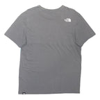 THE NORTH FACE Mens Grey & Blue Logo Graphic T-Shirt M Short Sleeve Crew Neck