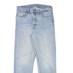 LEVI'S Womens Regular Fit Straight Light Blue Denim Jeans W28 L25 Button
