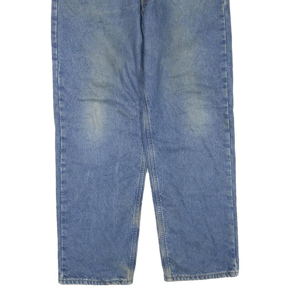 CARHARTT Mens Regular Fit Blue Denim Jeans W38 L32 Distressed Casual Zip