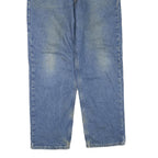 CARHARTT Mens Regular Fit Blue Denim Jeans W38 L32 Distressed Casual Zip